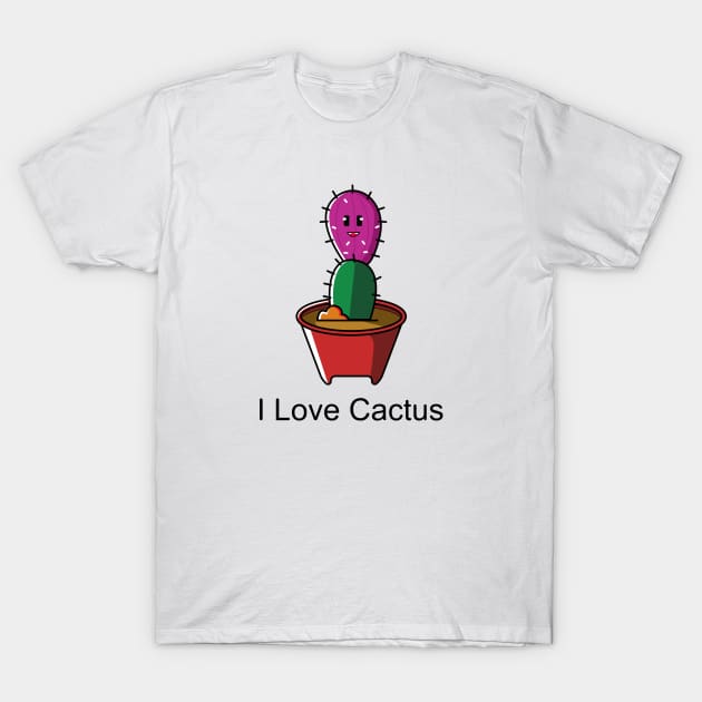 i love cactus #4 T-Shirt by widhim